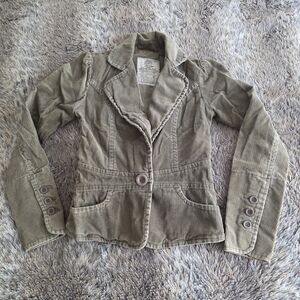 Nick And Mo Sage Green Corduroy Blazer Jacket 100% Cotton Size Small